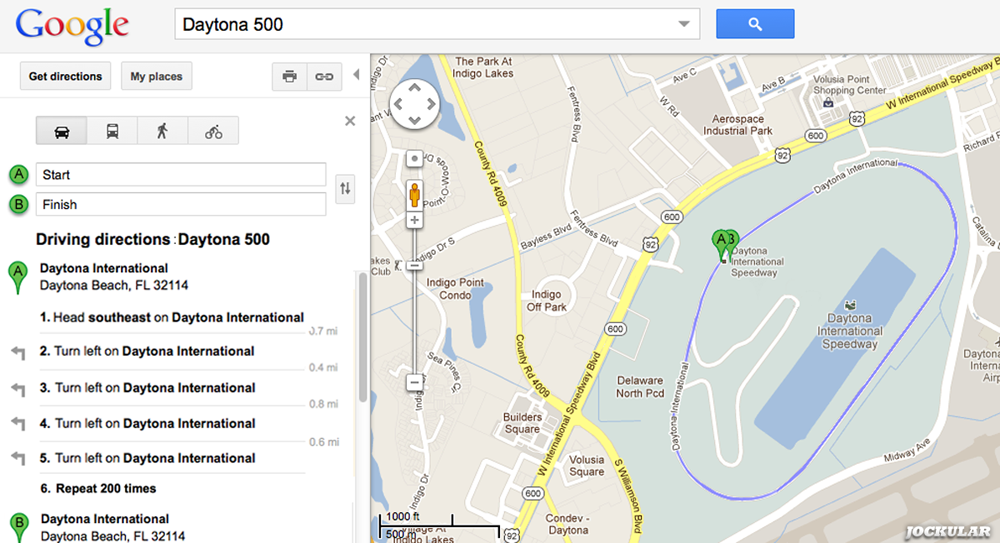 Simplest Google map direction ever